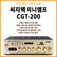 씨지텍 CGT-200 미니앰프 200W /까페,매장,학원,식당,다용도앰프,USB,SD Card,라디오,헤드폰단자,스테레오앰프