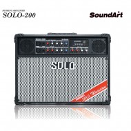 SOLO-200/SOUNDART/전기식휴대용/리버브/팬텀/블루투스/버스킹/라이브/공연/행사/USB/전기전용/200와트